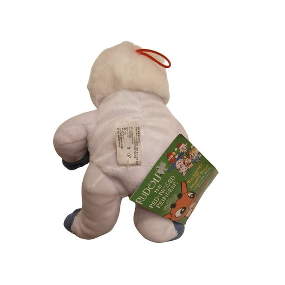 Vintage Rudolph the Red Nose Reindeer "Abominable Snowman" Plush Ornament - Picture 2 of 5